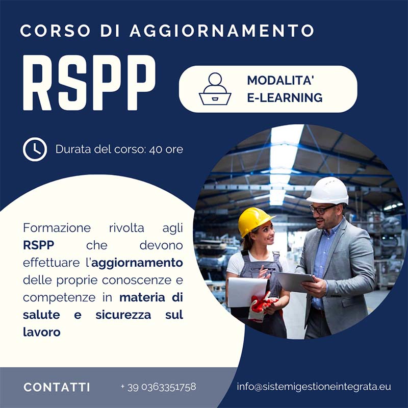 Corso formazione RSPP 40ore