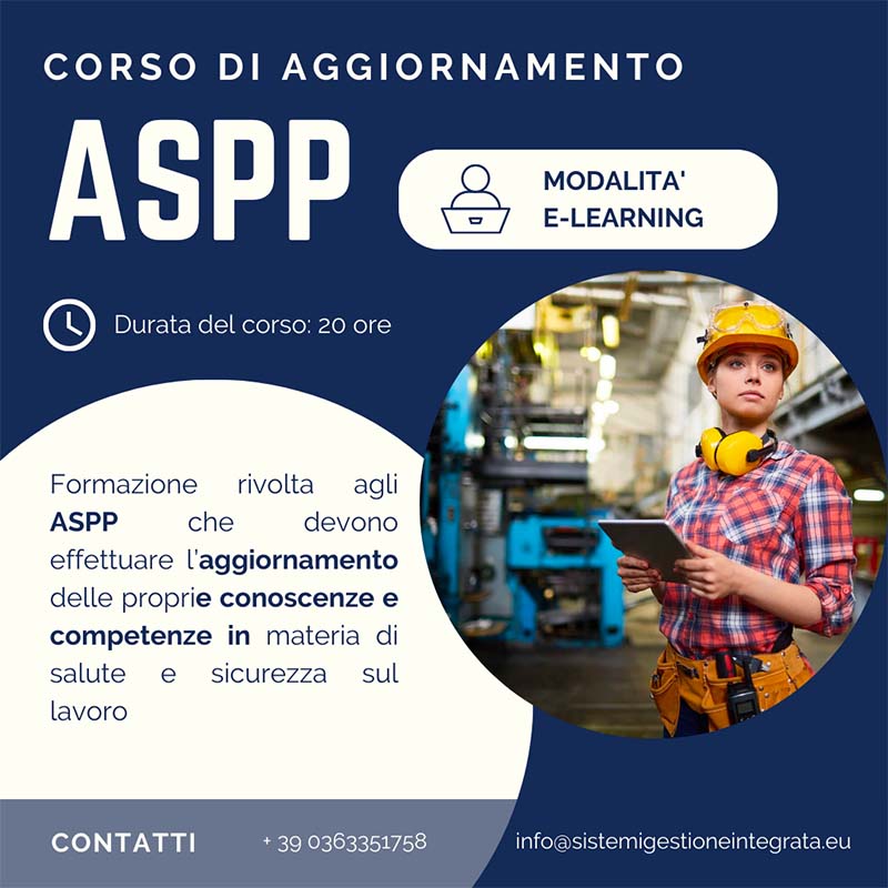 Corso di aggiornamento formazione ASPP